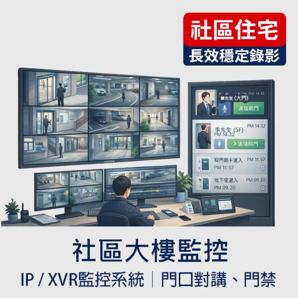 社區大樓監控系統整合｜門禁對講整合｜鋐進電子 社區大樓監控系統、社區監視器整合、社區門禁系統、社區對講系統、管理室監控、地下室停車場監控、車道監控、社區安全系統、監控門禁整合、鋐進電子