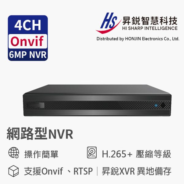 昇銳 HiSharp HS-NK431F 網路型錄放影機｜支援4路IP影像、H.265高壓縮、AI智慧監控、手機遠端觀看 HiSharp, 昇銳 NVR, HS-NK431F, 網路錄影主機, IP錄影主機, H.265錄影機, 4路NVR, AI辨識錄影主機, 網路監控主機, 即插即用錄影機