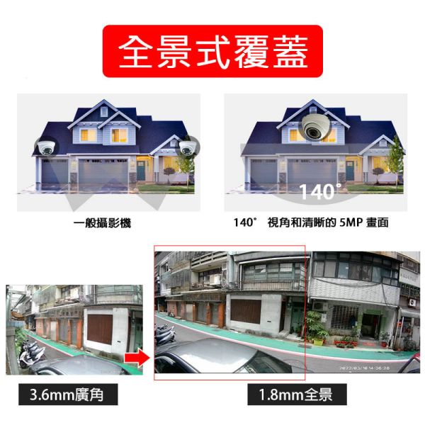 HJ-7039D｜5MP高清140度全景 內建音頻 半球防暴型攝影機 HJ-7039D, 5MP攝影機, 超廣角攝影機, 140度攝影機, 紅外線半球, 防暴攝影機, 監控攝影機, 內建收音, HONJIN攝影機