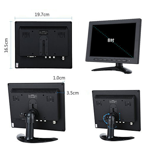 8吋CCTV多功能面板,支援1080P,HD高清IVS監視螢幕,HDMI,VGA(D-Sub),AV,BNC 8吋CCTV多功能面板,支援1080P,HD高清IVS監視螢幕,HDMI,VGA(D-Sub),AV,BNC