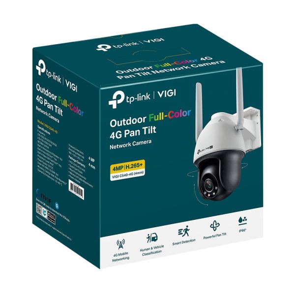 TP-LINK VIGI C540-4G 4MP 4G 行動網路 PT 旋轉攝影機｜AI 人車辨識｜30M 夜視｜雙向語音｜IP66｜Nano-SIM 插卡即用 TP-LINK, VIGI C540-4G, 4G 攝影機, 行動網路攝影機, SIM 卡監視器, PTZ 旋轉攝影機, 4MP 攝影機, 無網路監控, 戶外防水 IP66, AI 人車辨識, 夜視 30M, 智慧偵測, 停車場監控, 工地監控, 農地監控, 太陽能攝影機, H.265+, 雙向語音, MicroSD 錄影, 遠端監控