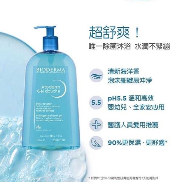 【Biotherma 貝膚黛瑪】舒益淨沐浴露1000ml(有壓頭) 