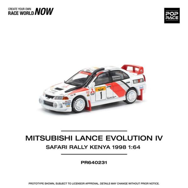 POP RACE 1/64 三菱 MITSUBISHI LANCER EVOLUTION IV SAFARI RALLY KENYA 1998 PR640231 POP RACE 1/64 三菱 MITSUBISHI LANCER EVOLUTION IV SAFARI RALLY KENYA 1998 PR640231