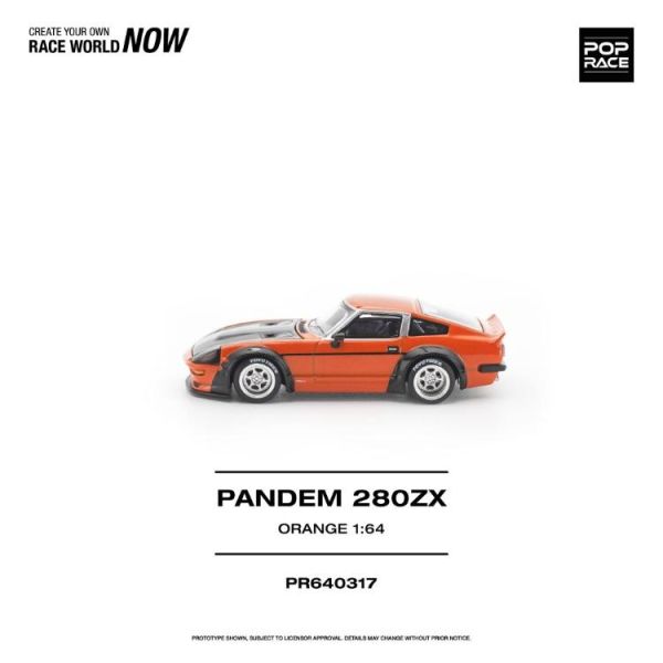 (預購) POP RACE 1/64 日產 PANDEM 280ZX ORANGE PR640317 20260521 POP RACE 1/64 日產 PANDEM 280ZX ORANGE PR640317