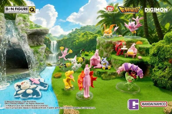 (預購) BANDAI 盲盒 BNFIGURE Q 數碼寶貝大冒險x我的兔子朋友 全8+1種 一中盒8入販售 20261028 BANDAI 盲盒 BNFIGURE Q 數碼寶貝大冒險x我的兔子朋友 全8+1種 一中盒8入販售