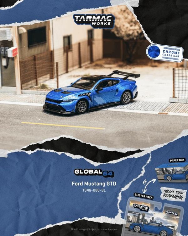 (預購) TARMAC WORKS 1/64 福特 Ford Mustang GTD Blue T64G-086-BL 20260323 TARMAC WORKS 1/64 福特 Ford Mustang GTD Blue T64G-086-BL