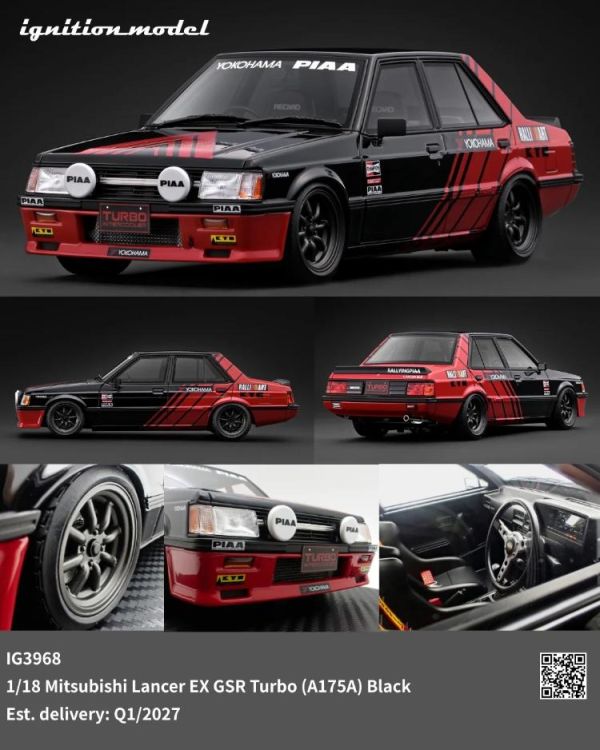 (預購) ignition model 1/18 三菱 Mitsubishi Lancer EX GSR Turbo (A175A) Black IG3968 20260713 ignition model 1/18 三菱 Mitsubishi Lancer EX GSR Turbo (A175A) Black IG3968