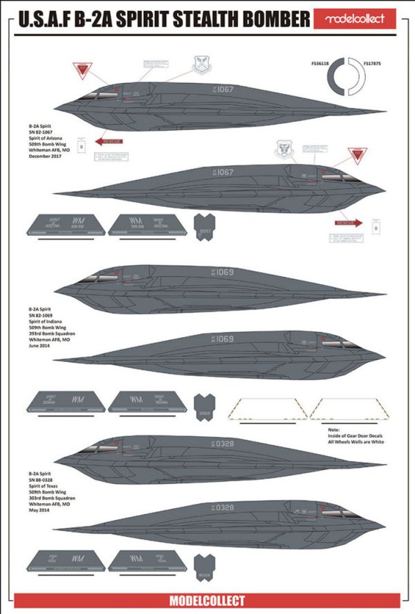 [即將預購 請點貨到通知] Model Collect 1/72 USAF B-2A 隱形轟炸機 Spirit Stealth Bomber with AGM-158 missile  UA72214 Model Collect 1/72 USAF B-2A 隱形轟炸機 Spirit Stealth Bomber with AGM-158 missile  UA72214