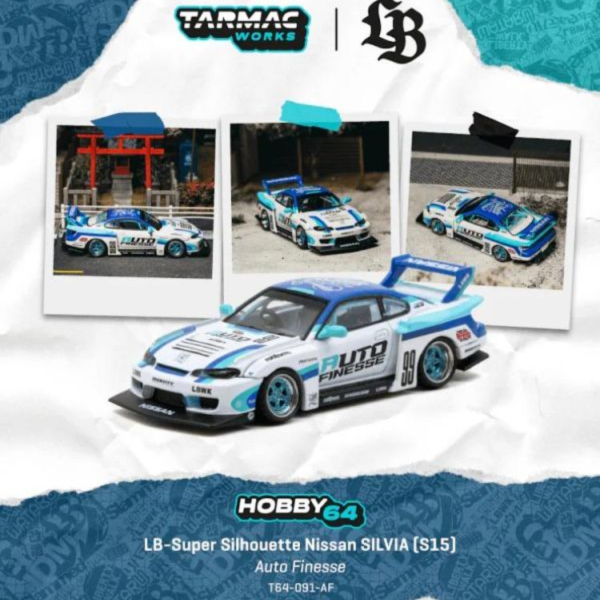 (預購) TARMAC WORKS 1/64 日產 HOBBY64 LB-Super Silhouette Nissan SILVIA (S15) Auto Finesse T64-091-AF 20260607 TARMAC WORKS 1/64 日產 HOBBY64 LB-Super Silhouette Nissan SILVIA (S15) Auto Finesse T64-091-AF