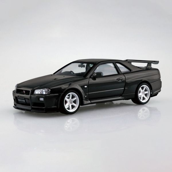AOSHIMA 青島 1/24 SP08 日產 BNR34 Skyline GT-R V-SPECⅡ'02 定制輪 組裝模型 AOSHIMA 青島 1/24 SP08 日產 BNR34 Skyline GT-R V-SPECⅡ'02 定制輪 組裝模型