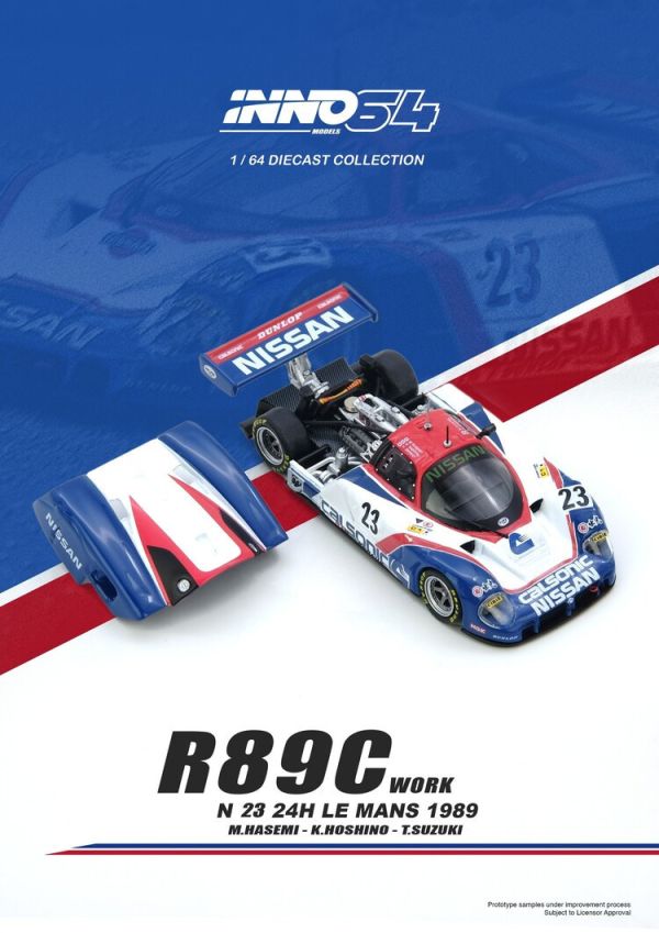(預購) INNO64 1/64 日產 R89C LE MANS 1989 No23 Masahiro Hasemi IN64-R89C-89LM23 (預購) INNO64 1/64 日產 R89C LE MANS 1989 No23 Masahiro Hasemi IN64-R89C-89LM23