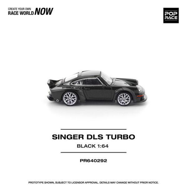 POP RACE 1/64 保時捷 Porsche SINGER DLS TURBO (ROAD) BLACK POP RACE 1/64 保時捷 Porsche SINGER DLS TURBO (ROAD) BLACK