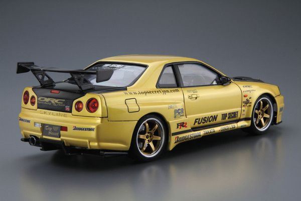 AOSHIMA 青島 1/24 改裝#15 日產 Top Secret BNR34 Skyline GT-R '99 組裝模型 AOSHIMA 青島 1/24 改裝#15 日產 Top Secret BNR34 Skyline GT-R '99 組裝模型