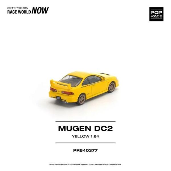 (預購) POP RACE 1/64 本田 MUGEN DC2 YELLOW PR640377 20260604 POP RACE 1/64 本田 MUGEN DC2 YELLOW PR640377