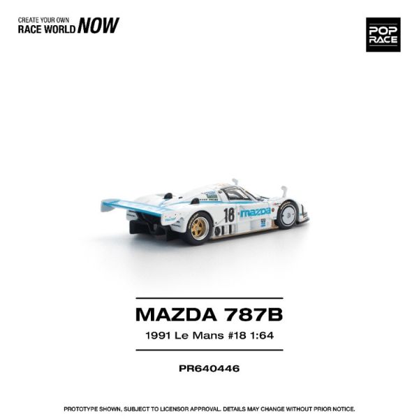 (預購) POP RACE 1/64 馬自達 MAZDA 787B 1991 LE MANS 24HRS #18 20260129 POP RACE 1/64 馬自達 MAZDA 787B 1991 LE MANS 24HRS #18