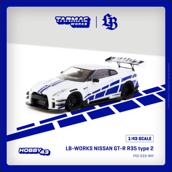(預購) TARMAC WORKS 1/64 日產 LB-WORKS NISSAN GT-R R35 type 2 White T43-019-WH (預購) TARMAC WORKS 1/64 日產 LB-WORKS NISSAN GT-R R35 type 2 White T43-019-WH