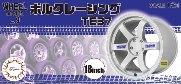1/24 Volk Racing TE37 18吋 胎圈組 FUJIMI W9 富士美 組裝模型 FUJIMI,1/24,W,Volk,Racing,TE37,18吋,鋁圈,