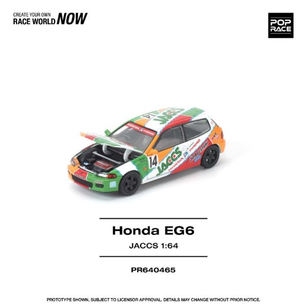 (預購) POP RACE 1/64 本田 HONDA CIVIC (EG6) JACCS 20260129 POP RACE 1/64 本田 HONDA CIVIC (EG6) JACCS