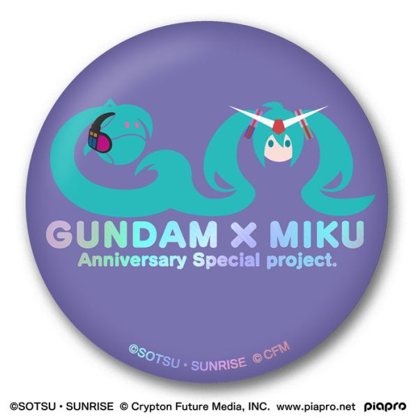 BANDAI 鋼彈x初音未來 聯名紀念徽章套組 BANDAI 鋼彈x初音未來 聯名紀念徽章套組