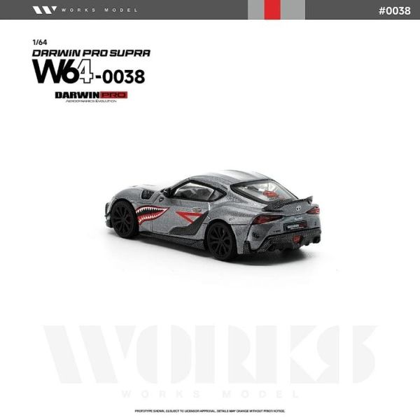(預購) WORKS MODEL 1/64 豐田 DARWIN PRO SUPRA CARBON GREY W640038 20260625 WORKS MODEL 1/64 豐田 DARWIN PRO SUPRA CARBON GREY W640038