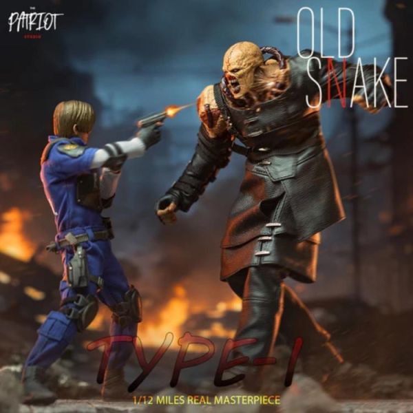 (預購) PatriotStudio 1/12 惡靈古堡2 追蹤者 oldsnake A款 第一型態 全黑皮衣 可動完成品 20260331 PatriotStudio 1/12 惡靈古堡2 追蹤者 oldsnake A款 第一型態 全黑皮衣 可動完成品