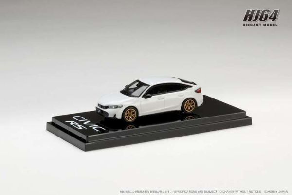 Hobby JAPAN 1/64 本田 Honda CIVIC RS Customized Version Platinum White Pearl 珍珠白 HJ642046BW Hobby JAPAN 1/64 本田 Honda CIVIC RS Customized Version Platinum White Pearl 珍珠白 HJ642046BW