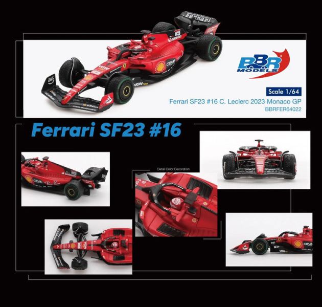 (預購) BBR 1/64 法拉利 Ferrari SF23 #16 C. Leclerc 2023 Monaco GP BBRFER64022 (預購) BBR 1/64 法拉利 Ferrari SF23 #16 C. Leclerc 2023 Monaco GP BBRFER64022