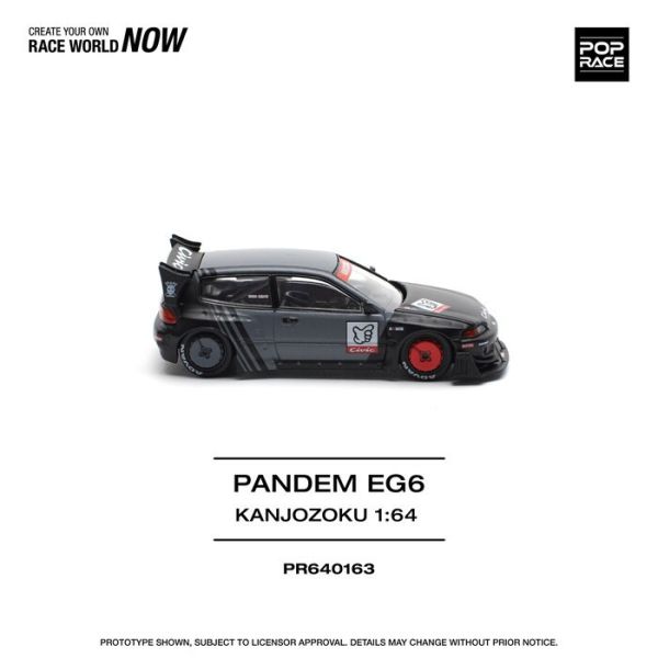 POP RACE 1/64 本田 HONDA PANDEM CIVIC EG6 "KANJOZOKU" PR640163 POP RACE 1/64 本田 HONDA PANDEM CIVIC EG6 "KANJOZOKU" PR640163