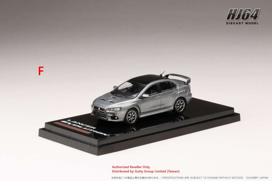 Hobby JAPAN 1/64 三菱 Mitsubishi Lancer Evolution X Final Edition EVO十代最終版 黑頂板 金屬灰 Hobby JAPAN 1/64 三菱 Mitsubishi Lancer Evolution X Final Edition EVO十代最終版 黑頂板 金屬灰