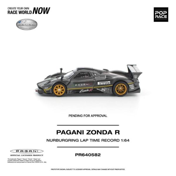(預購) POP RACE 1/64 帕加尼 PAGANI ZONDA R NURBURGRING LAP TIME RECORD PR640582 20260709 POP RACE 1/64 帕加尼 PAGANI ZONDA R NURBURGRING LAP TIME RECORD PR640582