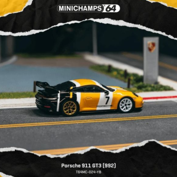 (預購) Tarmac Works 1/64 MINICHAMPS64 保時捷 Porsche 911 GT3 (992) Yellow / Black T64MC-024-YB 20260824 Tarmac Works 1/64 MINICHAMPS64 保時捷 Porsche 911 GT3 (992) Yellow / Black T64MC-024-YB
