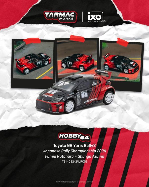 (預購) TARMAC WORKS 1/64 豐田 HOBBY64 Toyota GR Yaris Rally2 Japanese Rally Championship 2024 T64-092-24JRC06 20261005 TARMAC WORKS 1/64 豐田 HOBBY64 Toyota GR Yaris Rally2 Japanese Rally Championship 2024 T64-092-24JRC06