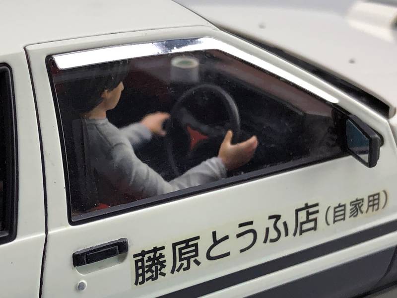 AOSHIMA 1/24 頭文字D No.14 藤原拓海 TOYOTA AE86 Trueno Project D式樣 附駕駛公仔 組裝模型 AOSHIMA, 頭文字D,藤原拓海,TOYOTA AE86 Trueno,Project D