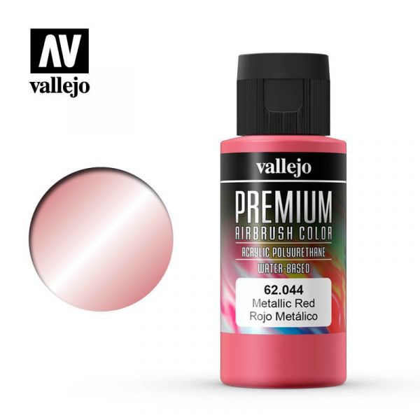Acrylicos Vallejo 62044 高階色彩 Premium Color 金屬紅色 Metallic Red 60 ml. Acrylicos,Vallejo,62044,高階色彩,Premium,Color,金屬紅色,Metallic,Red,60 ml.