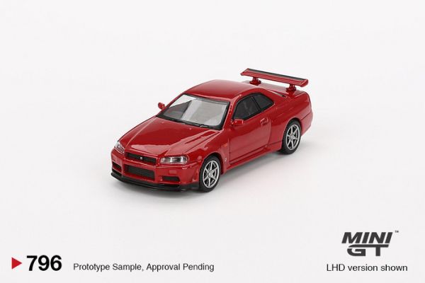 MINIGT 1/64 日產 Nissan Skyline GT-R (R34) V-Spec 機動紅 右駕 MGT00796-R MINIGT 1/64 日產 Nissan Skyline GT-R (R34) V-Spec 機動紅 右駕 MGT00796-R