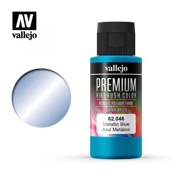 Acrylicos Vallejo 62046 高階色彩 Premium Color 金屬藍色 Metallic Blue 60 ml. Acrylicos,Vallejo,62046,高階色彩,Premium,Color,金屬,藍色,Metallic,Blue,60 ml.