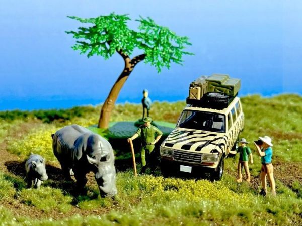 (預購) Tomytec 1/64 KAIYODO x TLV Diocolle 64 # Car Snap 31a Safari 3 w/ Toyota LACD CRUISER 60 20260301 Tomytec 1/64 KAIYODO x TLV Diocolle 64 # Car Snap 31a Safari 3 w/ Toyota LACD CRUISER 60