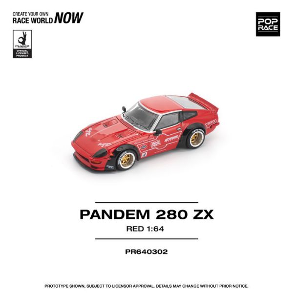 POP RACE 1/64 日產 Nissan PANDEM 280ZX RED POP RACE 1/64 日產 Nissan PANDEM 280ZX RED
