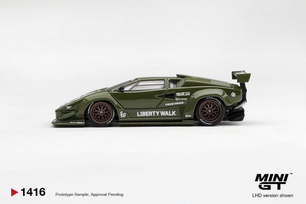 (預購) [吊卡版] [盒裝版] MINIGT 1/64 藍寶堅尼 Lamborghini Countach LB-WORKS Army Green  分別販售 20261022 [吊卡版] [盒裝版] MINIGT 1/64 藍寶堅尼 Lamborghini Countach LB-WORKS Army Green  分別販售