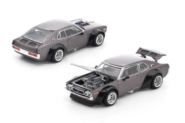(預購) POP RACE 1/64 日產 Nissan LAUREL C130 METALLIC GREY (預購) POP RACE 1/64 日產 Nissan LAUREL C130 METALLIC GREY