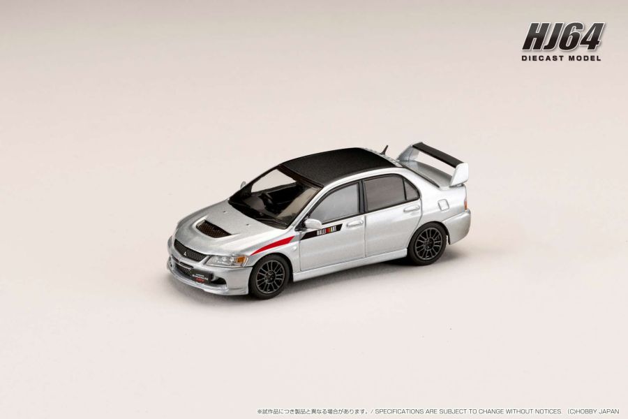 Hobby JAPAN 1/64 三菱 MITSUBISHI LANCER EVOLUTION 9 MR GSR JDM改裝版(附展示引擎) 金屬銀 Hobby JAPAN 1/64 三菱 MITSUBISHI LANCER EVOLUTION 9 MR GSR JDM改裝版(附展示引擎) 金屬銀