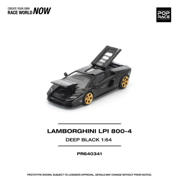 POP RACE 1/64 藍寶堅尼 LAMBORGHINI COUNTACH LPI 800-4  DEEP BLACK POP RACE 1/64 藍寶堅尼 LAMBORGHINI COUNTACH LPI 800-4  DEEP BLACK