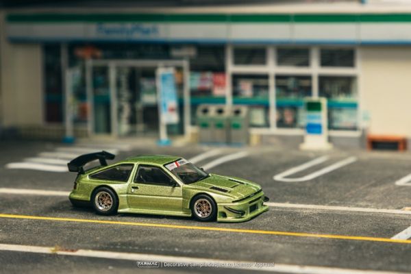 TARMAC WORKS 1/64 豐田 Toyota Sprinter Trueno AE86 Widebody Green T64G-060-GR TARMAC WORKS 1/64 豐田 Toyota Sprinter Trueno AE86 Widebody Green T64G-060-GR