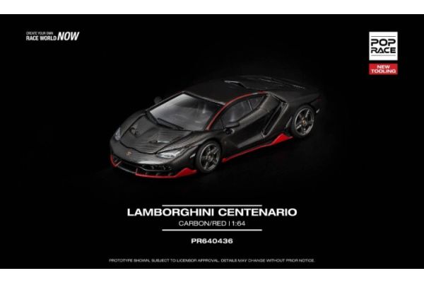 (預購) POP RACE 1/64 藍寶堅尼 LAMBORGHINI CENTENARIO CARBON RED PR640436 20251121 POP RACE 1/64 藍寶堅尼 LAMBORGHINI CENTENARIO CARBON RED PR640436
