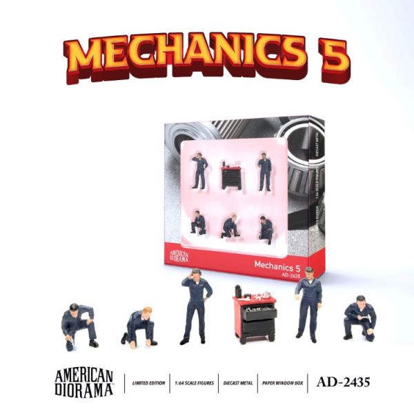 (預購) American Diorama OST 1/64 Figure Set: Mechanics 5 AD-2435 20251203 American Diorama OST 1/64 Figure Set: Mechanics 5 AD-2435