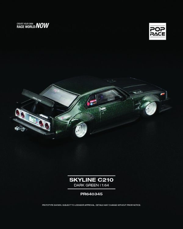 (預購) POP RACE 1/64 日產 SKYLINE C210 DARK GREEN (預購) POP RACE 1/64 日產 SKYLINE C210 DARK GREEN