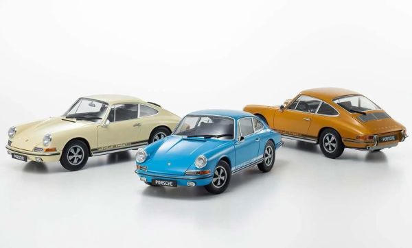 (預購) Kyosho 京商 1/18 Porsche 911S 保時捷 (象牙白黑線／水晶藍白線／巴哈馬黃) 分別販售 20261110 Kyosho 京商 1/18 Porsche 911S 保時捷 (象牙白黑線／水晶藍白線／巴哈馬黃) 分別販售