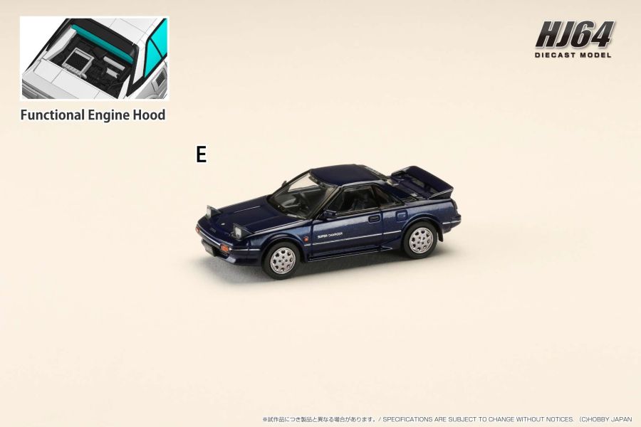 Hobby JAPAN 1/64 豐田 Toyota MR2 1600G-LIMITED SUPER CHARGER 1986 雲母藍 Hobby JAPAN 1/64 豐田 Toyota MR2 1600G-LIMITED SUPER CHARGER 1986 雲母藍