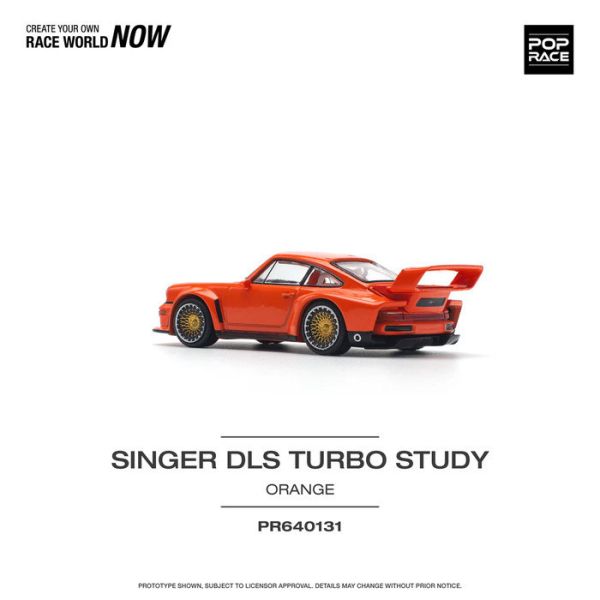 POP RACE 1/64 保時捷 PORSCHE SINGER DLS TURBO (TRACK) 橘色 雙色輪框 PR640131 POP RACE 1/64 保時捷 PORSCHE SINGER DLS TURBO (TRACK) 橘色 雙色輪框 PR640131