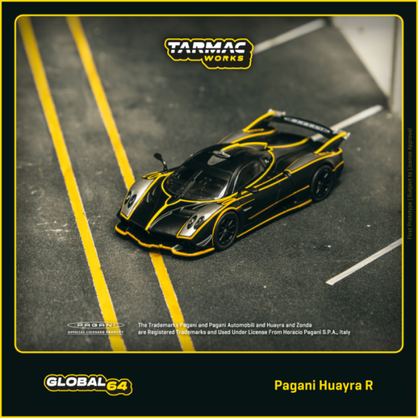 TARMAC WORKS 1/64 帕加尼 Pagani Huayra R Matt Black / Silver T64G-TL035-MBS TARMAC WORKS 1/64 帕加尼 Pagani Huayra R Matt Black / Silver T64G-TL035-MBS